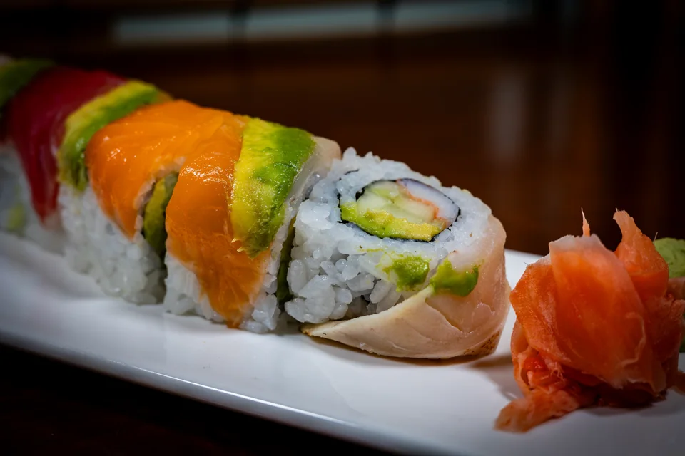 Rainbow Roll at Midori Sushi